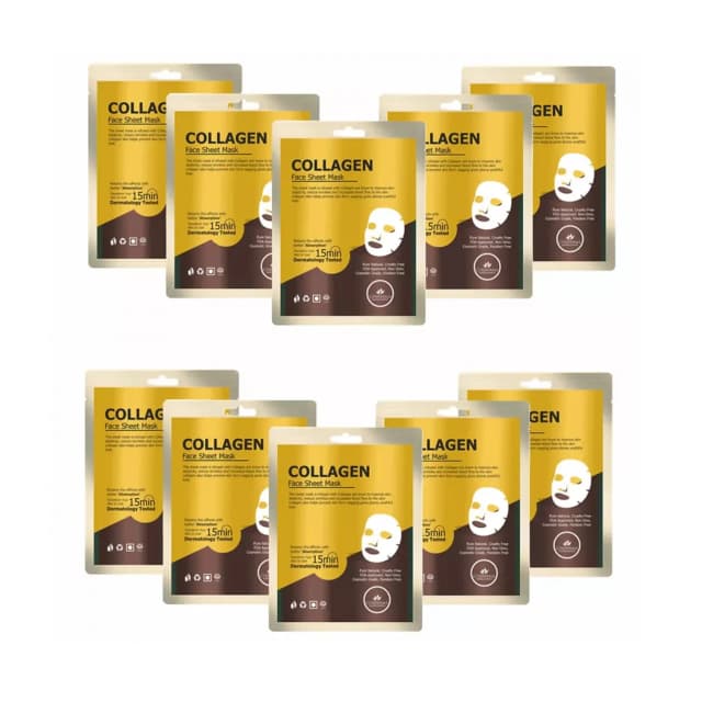 Cosderma Collagen Face Sheet Mask - 10 Sheets