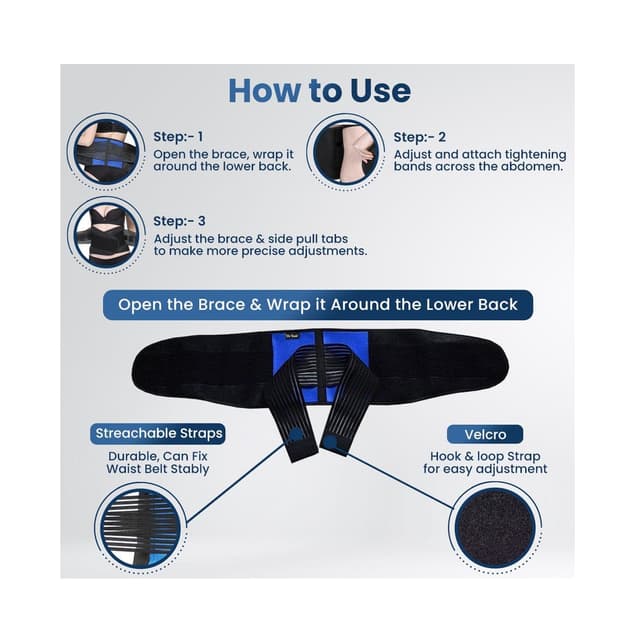 Dr Trust Lumbo Sacral Support Belt (Flexible Support 329) - XL